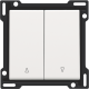 Set de finition pour bouton-poussoir double pour volets, couleur white coated