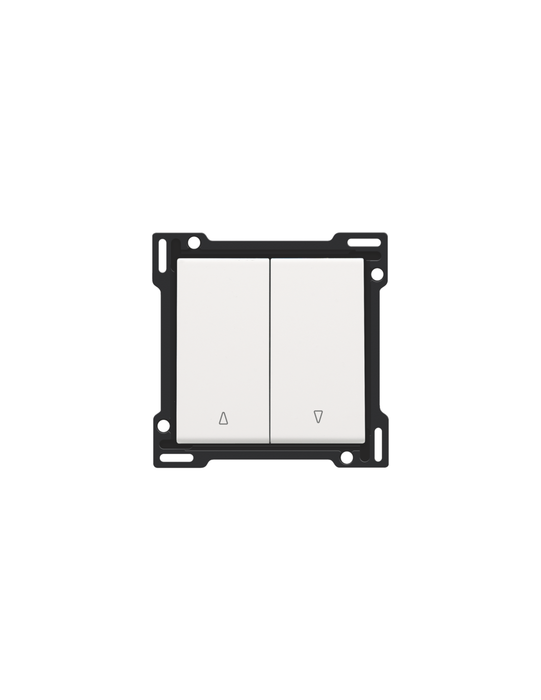 Set de finition pour bouton-poussoir double pour volets, couleur white coated
