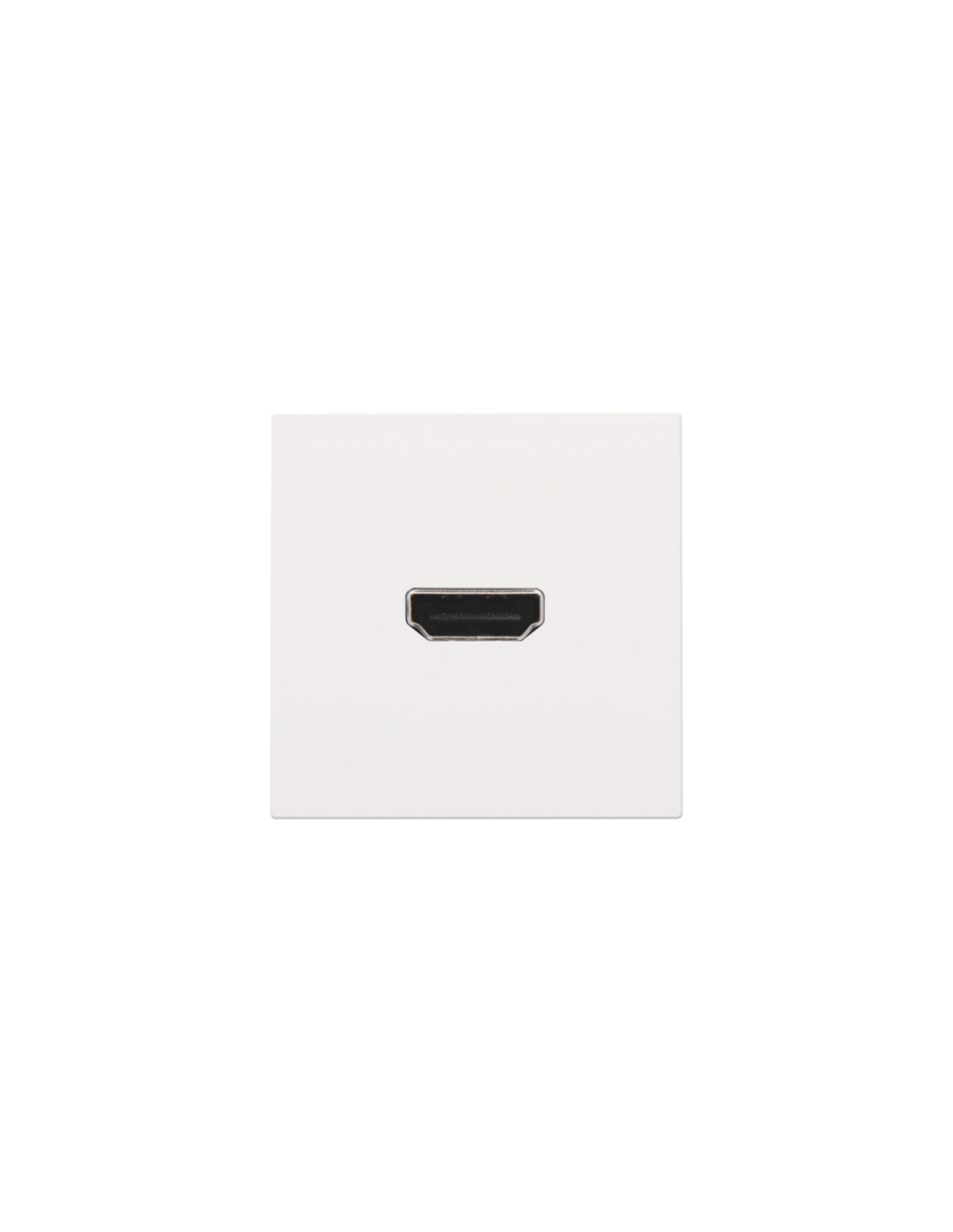 Set de finition avec prise HDMI/HDMI, couleur white coated