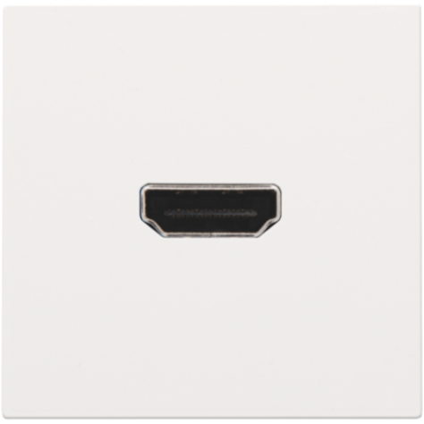 Set de finition avec prise HDMI/HDMI, couleur white coated