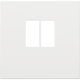 Set de finition pour prise simple pour haut-parleur, couleur white coated