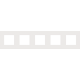 Plaque de recouvrement quintuple, entraxe de 71 mm, couleur Niko Pure steel white coated