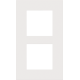 Plaque de recouvrement double, entraxe de 60 mm, verticale, couleur Niko Pure steel white coated