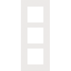 Plaque de recouvrement triple, entraxe de 60 mm, verticale, couleur Niko Pure steel white coated