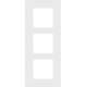 Plaque de recouvrement triple, entraxe de 60 mm, verticale, couleur Niko Pure steel white coated