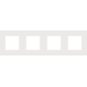 Plaque de recouvrement quadruple, entraxe de 71 mm, couleur Niko Pure steel white coated