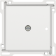 Set de finition pour récepteur RF encastré à 1 canal avec contact unipolaire (libre de potentiel) ou récepteur RF encastré avec fonction de commande des volets, couleur white coated