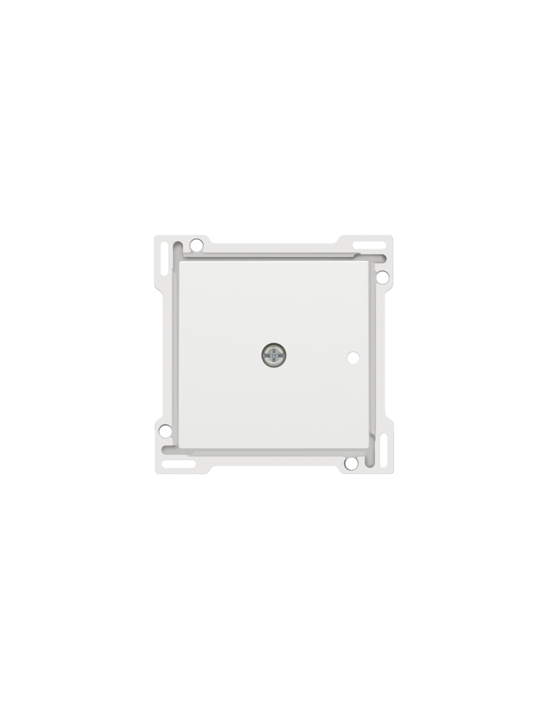 Set de finition pour récepteur RF encastré à 1 canal avec contact unipolaire (libre de potentiel) ou récepteur RF encastré avec fonction de commande des volets, couleur white coated