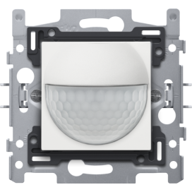 Détecteur de mouvement, 230 V, 8 m, 180°, détecteur mural, pour boîte d'encastrement, couleur white coated