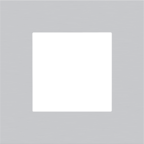 Plaque de recouvrement simple, couleur Niko Pure alu grey brushed