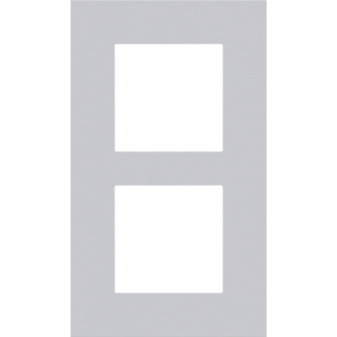 Plaque de recouvrement double, entraxe de 60 mm, verticale, couleur Niko Pure alu grey brushed Plaque de recouvrement double, entraxe de 60 mm, verticale, couleur Niko Pure alu grey brushed