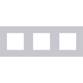 Plaque de recouvrement triple, entraxe de 71 mm, couleur Niko Pure alu grey brushed