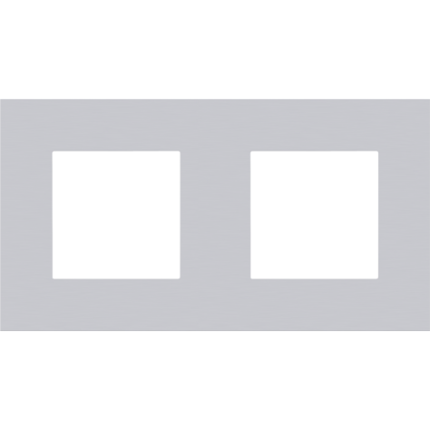 Plaque de recouvrement double avec un entraxe de 71 mm, couleur Niko Pure alu grey brushed Plaque de recouvrement double avec un entraxe de 71 mm, couleur Niko Pure alu grey brushed