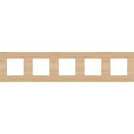 Plaque de recouvrement quintuple, entraxe de 71 mm, couleur Niko Pure bamboo