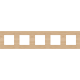 Plaque de recouvrement quintuple, entraxe de 71 mm, couleur Niko Pure bamboo