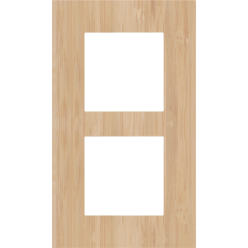 Plaque de recouvrement double, entraxe de 60 mm, verticale, couleur Niko Pure bamboo