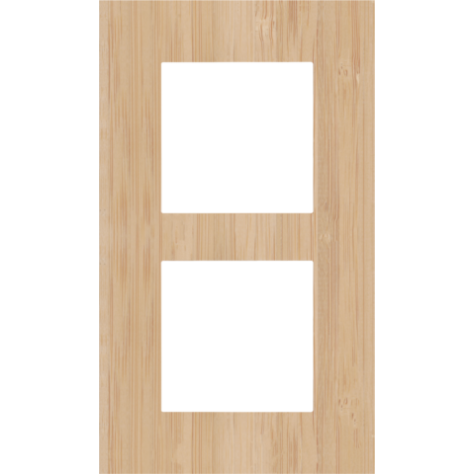 Plaque de recouvrement double, entraxe de 60 mm, verticale, couleur Niko Pure bamboo Plaque de recouvrement double, entraxe de 60 mm, verticale, couleur Niko Pure bamboo
