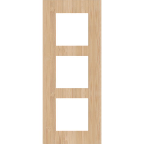 Plaque de recouvrement triple, entraxe de 60 mm, verticale, couleur Niko Pure bamboo Plaque de recouvrement triple, entraxe de 60 mm, verticale, couleur Niko Pure bamboo