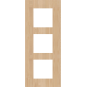 Plaque de recouvrement triple, entraxe de 60 mm, verticale, couleur Niko Pure bamboo