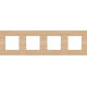 Plaque de recouvrement quadruple, entraxe de 71 mm, couleur Niko Pure bamboo
