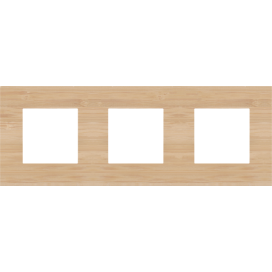 Plaque de recouvrement triple, entraxe de 71 mm, couleur Niko Pure bamboo