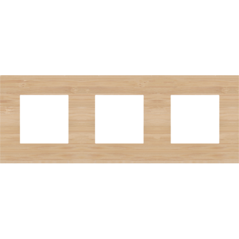 Plaque de recouvrement triple, entraxe de 71 mm, couleur Niko Pure bamboo Plaque de recouvrement triple, entraxe de 71 mm, couleur Niko Pure bamboo