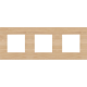 Plaque de recouvrement triple, entraxe de 71 mm, couleur Niko Pure bamboo