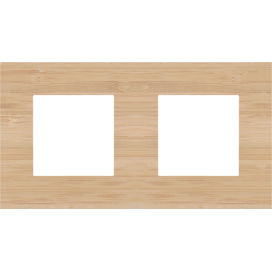 Plaque de recouvrement double avec un entraxe de 71 mm, couleur Niko Pure bamboo