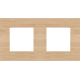 Plaque de recouvrement double avec un entraxe de 71 mm, couleur Niko Pure bamboo