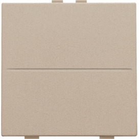 Touche simple pour interrupteur sans fil ou bouton-poussoir à deux boutons de commande, couleur champagne coated