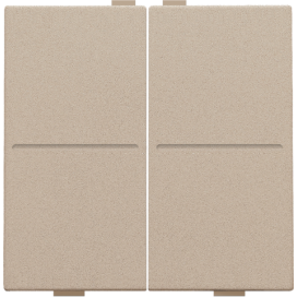 Touche double pour interrupteur sans fil ou bouton-poussoir à 4 boutons de commande, couleur champagne coated