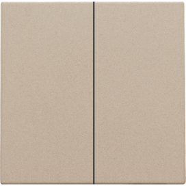 Set de finition pour interrupteur électronique double ou bouton-poussoir, couleur champagne coated