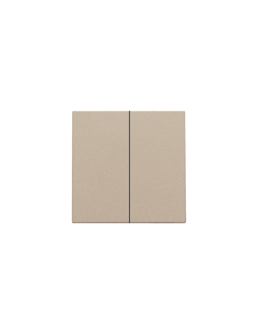 Set de finition pour interrupteur électronique double ou bouton-poussoir, couleur champagne coated