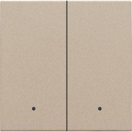 Set de finition avec lentille pour interrupteur électronique double ou bouton-poussoir, couleur champagne coated