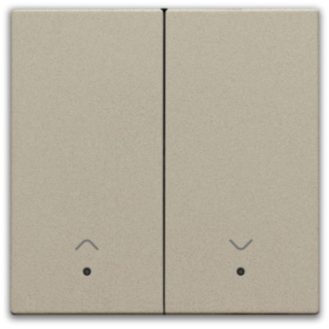 Set de finition avec lentille pour interrupteur pour volets électroniques double, couleur champagne coated