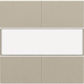 Set de finition avec porte-étiquette pour bouton-poussoir quadruple, libre de potentiel, 24 V, couleur champagne coated
