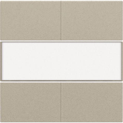 Set de finition avec porte-étiquette pour bouton-poussoir quadruple, libre de potentiel, 24 V, couleur champagne coated