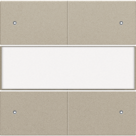 Set de finition avec porte-étiquette et LED pour bouton-poussoir quadruple, libre de potentiel, 24 V, couleur champagne coated
