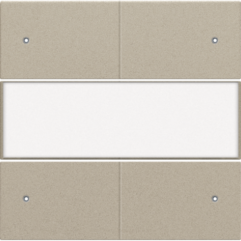 Set de finition avec porte-étiquette et LED pour bouton-poussoir quadruple, libre de potentiel, 24 V, couleur champagne coated