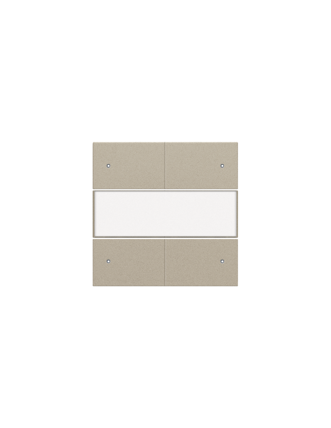 Set de finition avec porte-étiquette et LED pour bouton-poussoir quadruple, libre de potentiel, 24 V, couleur champagne coated