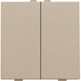 Bouton-poussoir double pour Niko Home Control, couleur champagne coated
