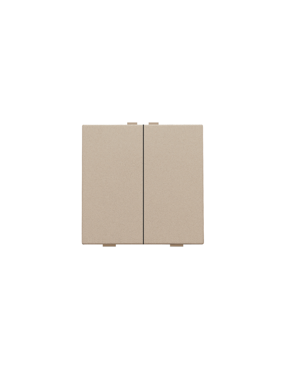 Bouton-poussoir double pour Niko Home Control, couleur champagne coated