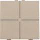 Bouton-poussoir quadruple pour Niko Home Control, couleur champagne coated