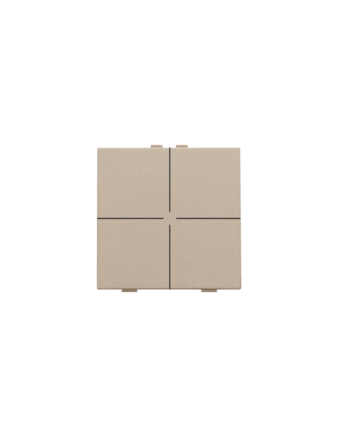 Bouton-poussoir quadruple pour Niko Home Control, couleur champagne coated