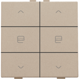 Commande de moteur double pour Niko Home Control, couleur champagne coated