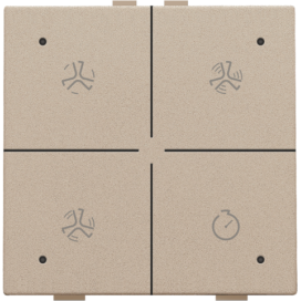 Commande de ventilation avec LED pour Niko Home Control, couleur champagne coated