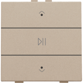 Commande audio simple avec LED pour Niko Home Control, couleur champagne coated