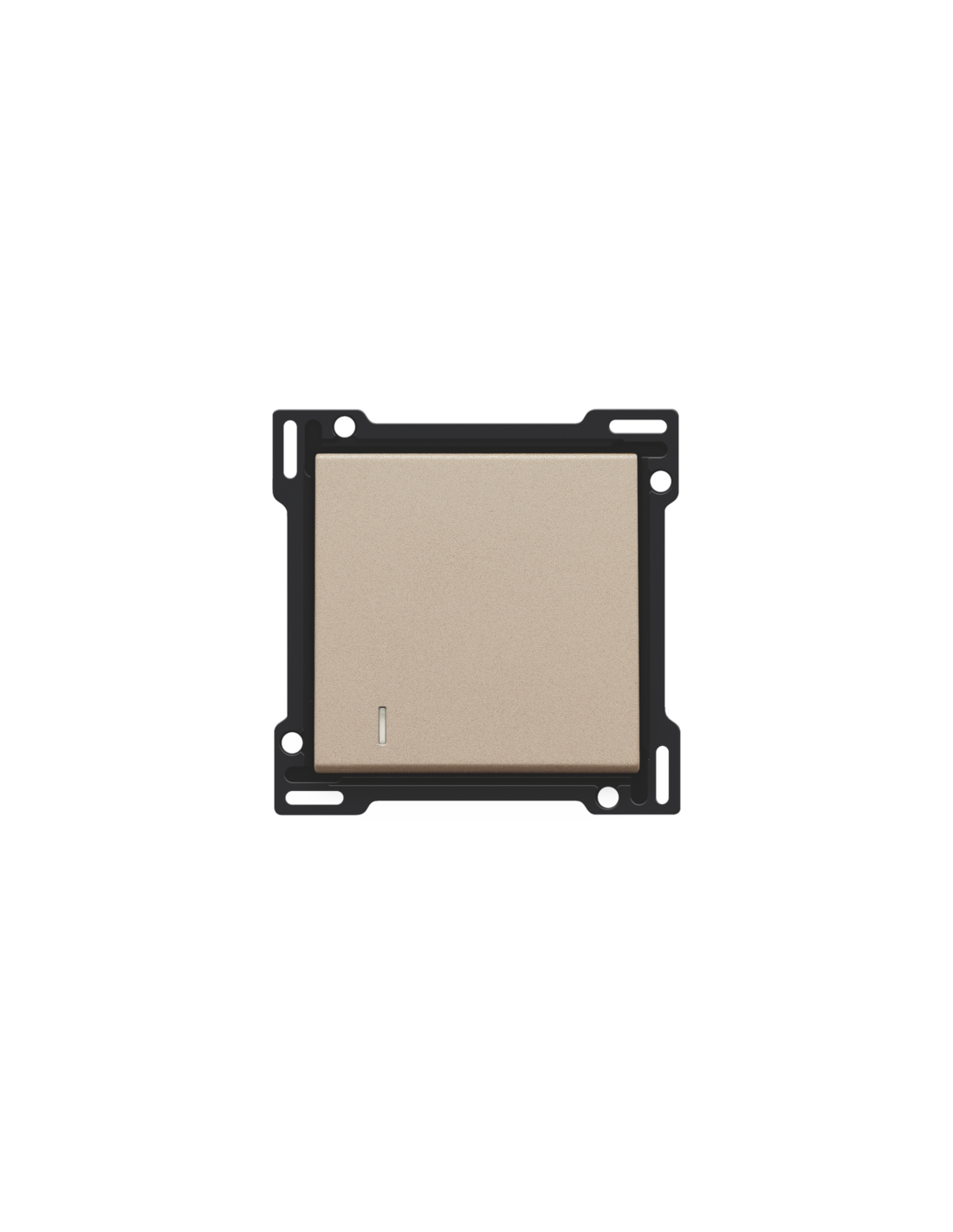 Set de finition avec voyant pour interrupteur ou bouton-poussoir simple, couleur champagne coated