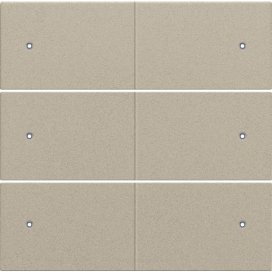 Set de finition pour bouton-poussoir sextuple, libre de potentiel, 24 V, avec LED, couleur champagne coated