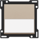 Set de finition avec porte-étiquette pour interrupteur ou bouton-poussoir simple, couleur champagne coated